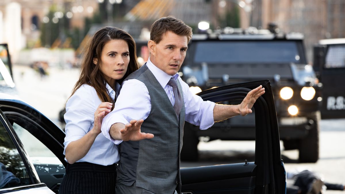 Hayley Atwell and Tom Cruise in Mission: Impossible - Dead Reckoning Part One