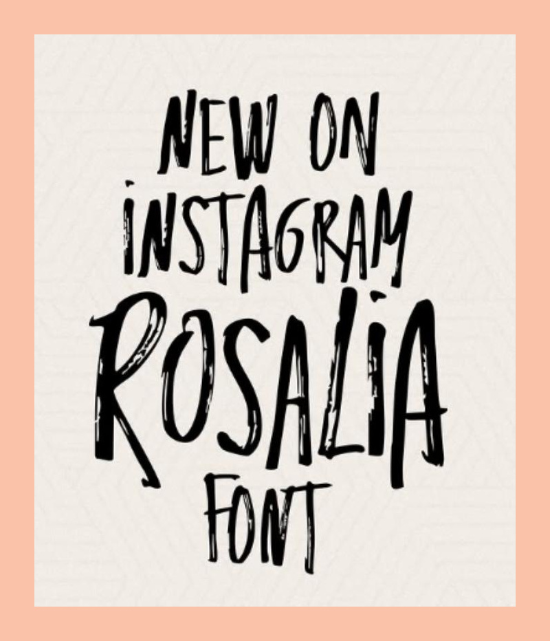The Rosalía.vt font in action