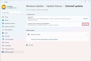Windows 11 uninstall version 23H2