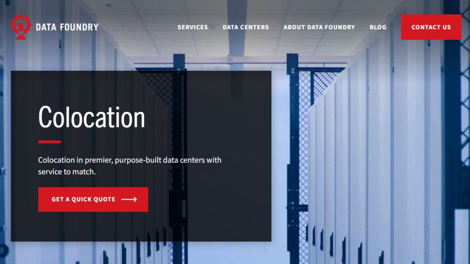 Website screenshot of Data Foundry (August, 2025)