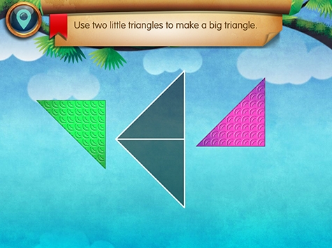 Interactive Puzzles Teach Early Geometry Concepts