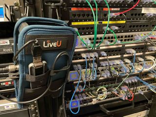 Wiring and cabling for LiveU remote production tools.