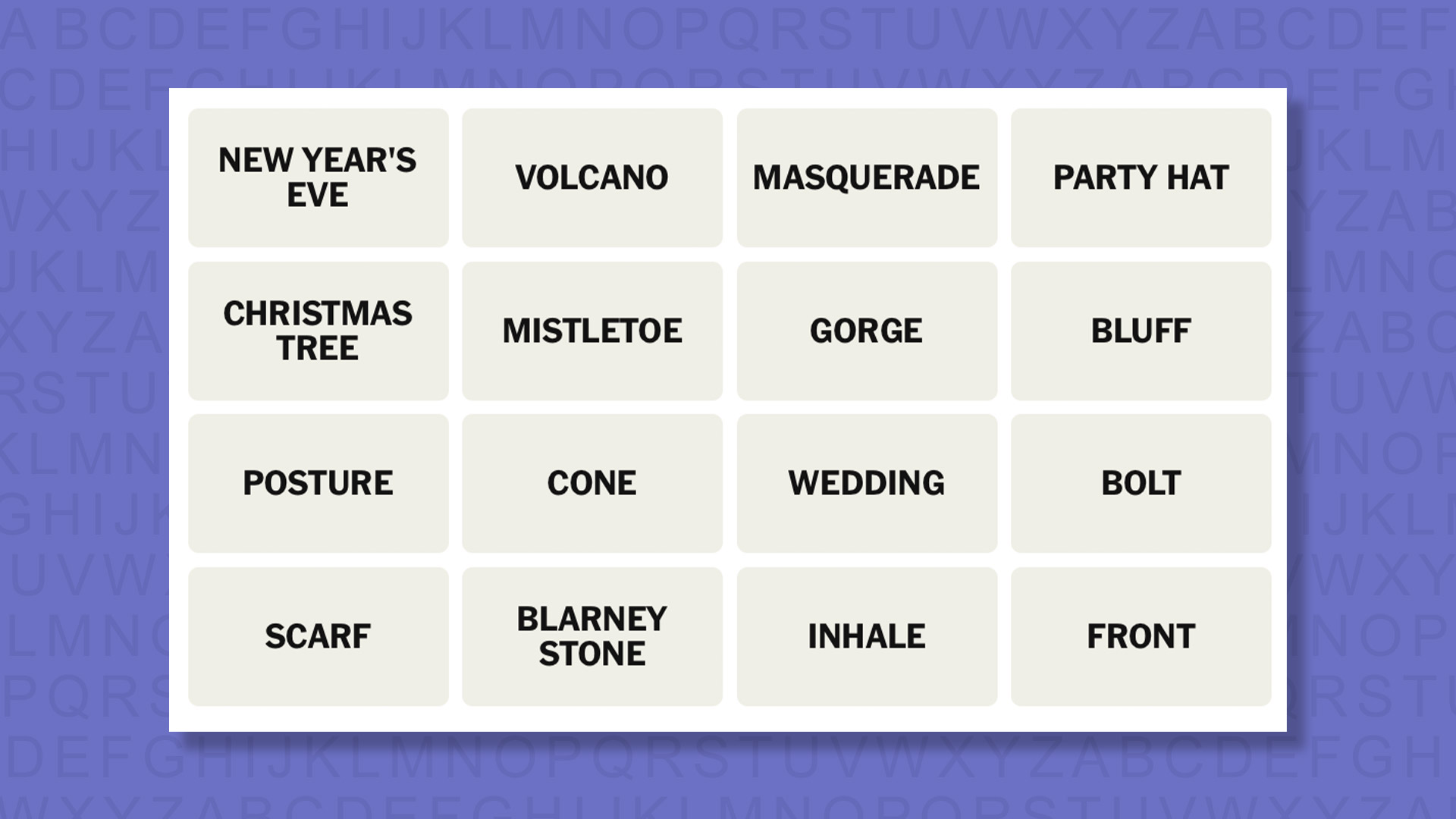 NYT Connections hints for game 988 on a purple background