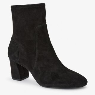 Black suede ankle boots