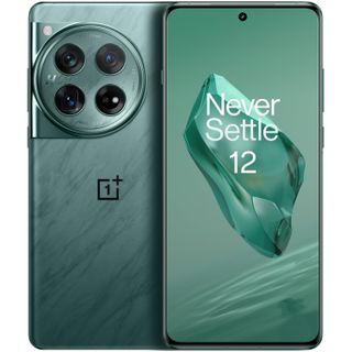 OnePlus 12 in green showing front and back
