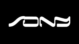 An unused Sony logo design in white on a black background