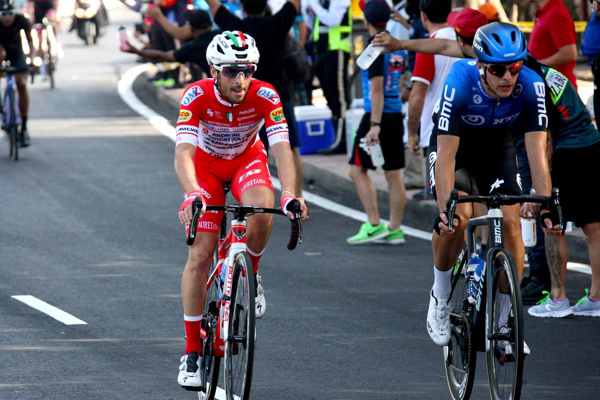 Samuele Battistella up the road for NTT