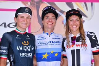 Marianne Vos wins stage 8 at the Giro Rosa - podium