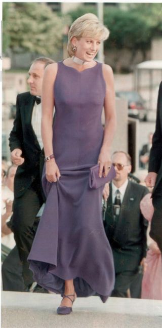 Diana's purple Versace dress
