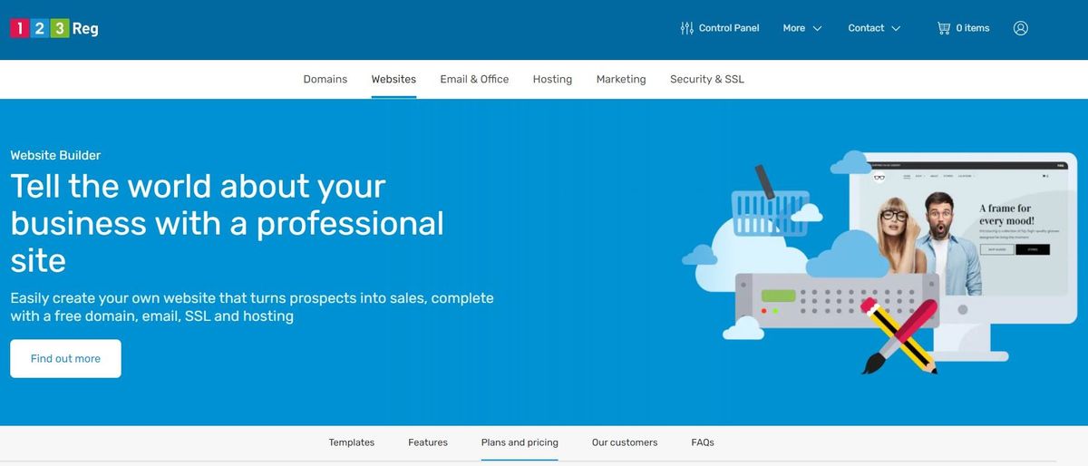 123 Reg Website Builder Review Hero