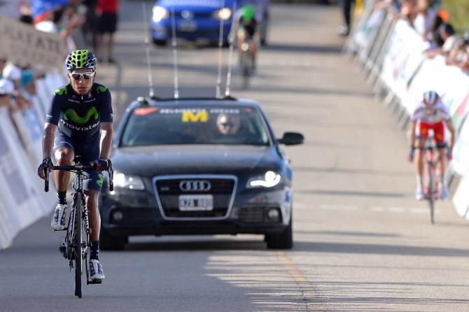 Nairo Quintana at the finish.