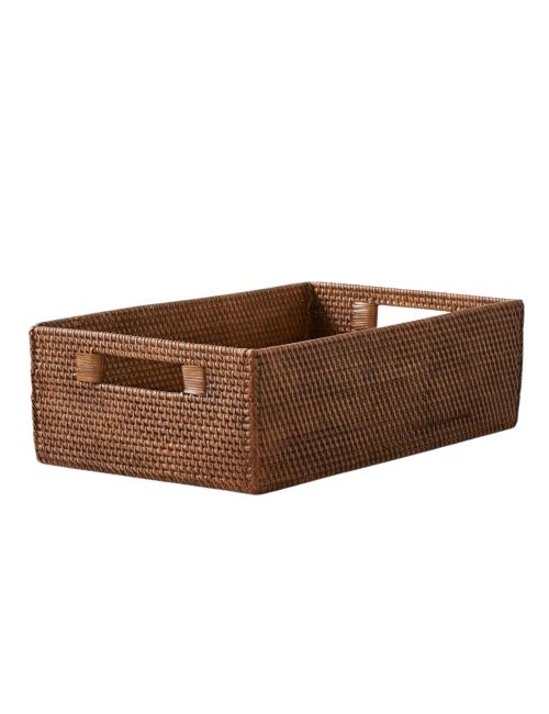 Hold Everything Rattan Cubby Pantry Basket