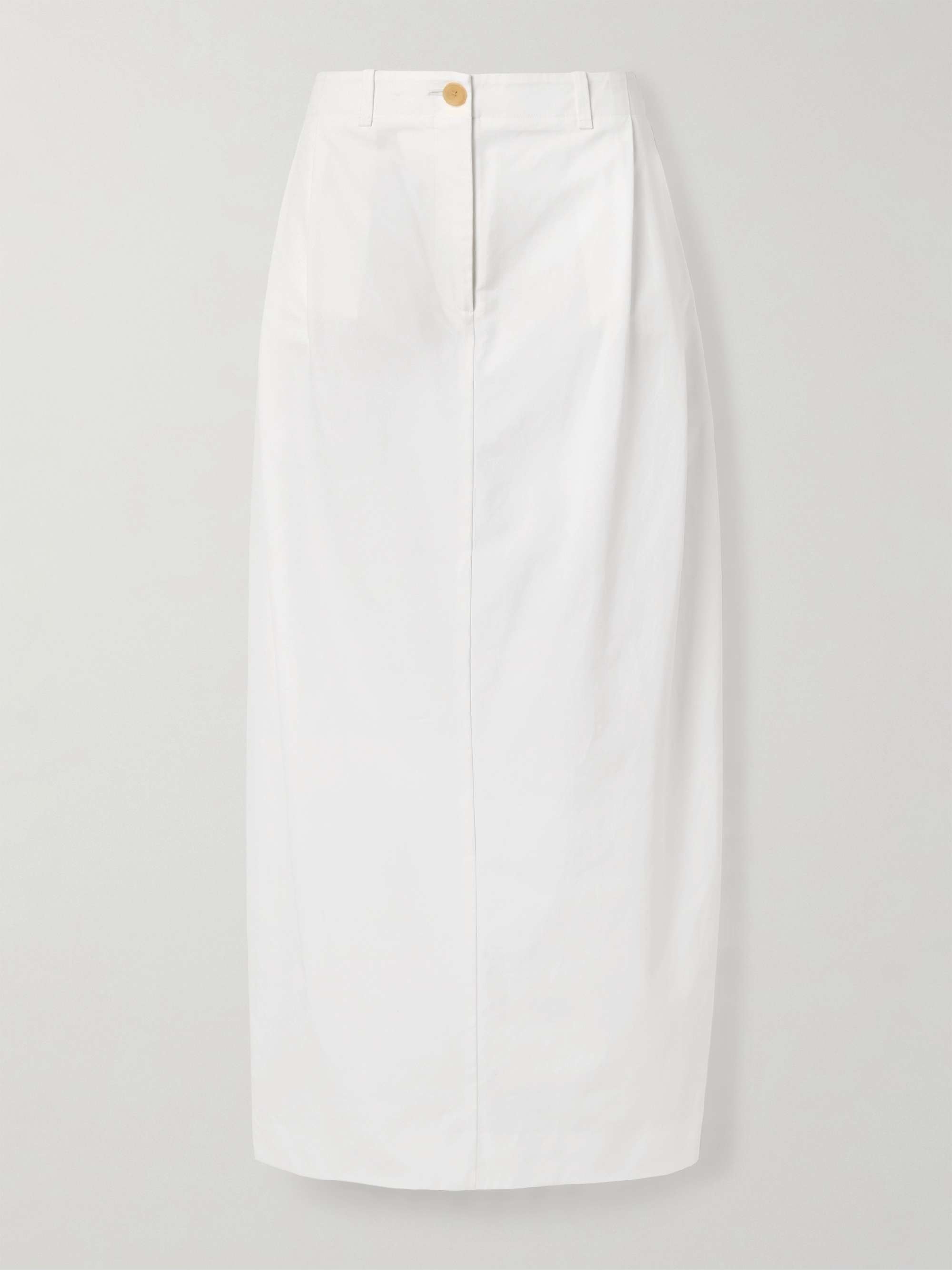 Lucian Pleated Cotton-Poplin Maxi Skirt