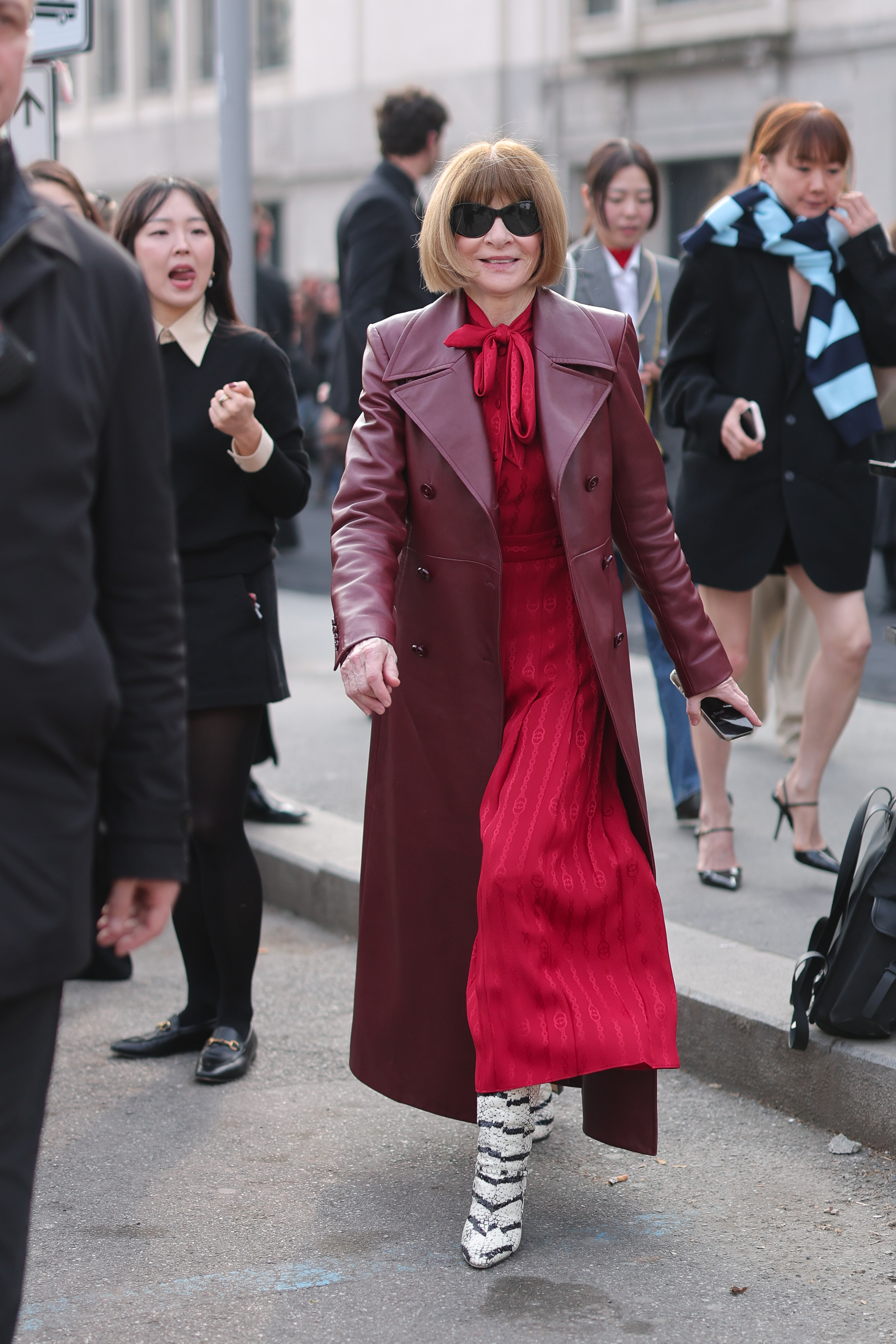 Anna Wintour attends the fall 2026 shows in Milan and London