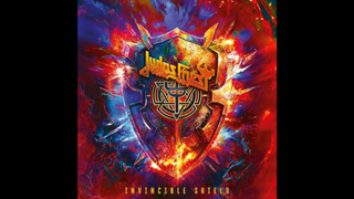 A picture of the cover artwork for upcoming new Judas Priest album Invincible Shield