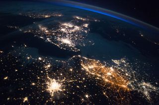 2017 Best Astronaut Photos, City Lights in Northwestern Europe