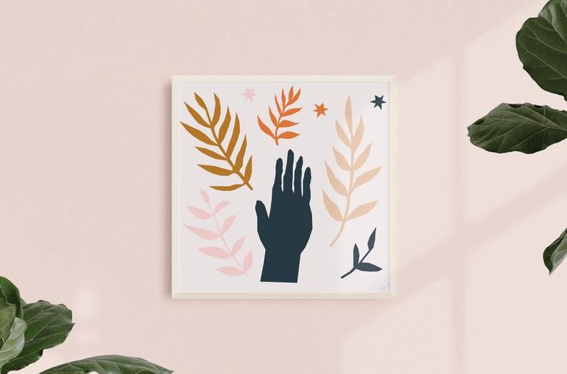 EmmaMakeStudio Printable Instant Download Print Yourself Cool Mystic Peaceful Hand