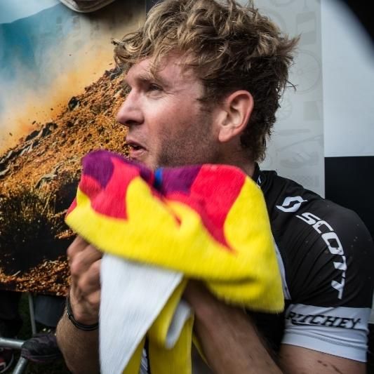 Florian Vogel after the finish