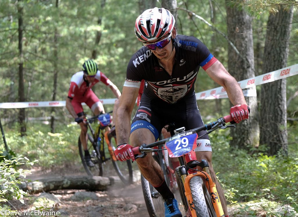 Stephen Ettinger (Ridebiker Alliance) near then end of lap four