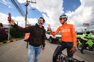 Egan Bernal training in Colombia