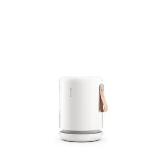 A white small cylindrical Air Mini+ 