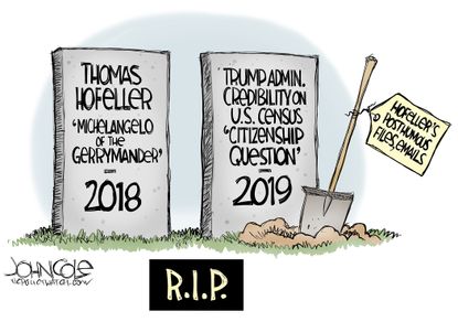 Political Cartoon U.S. 2020 Census Thomas Hofeller Gerrymandering