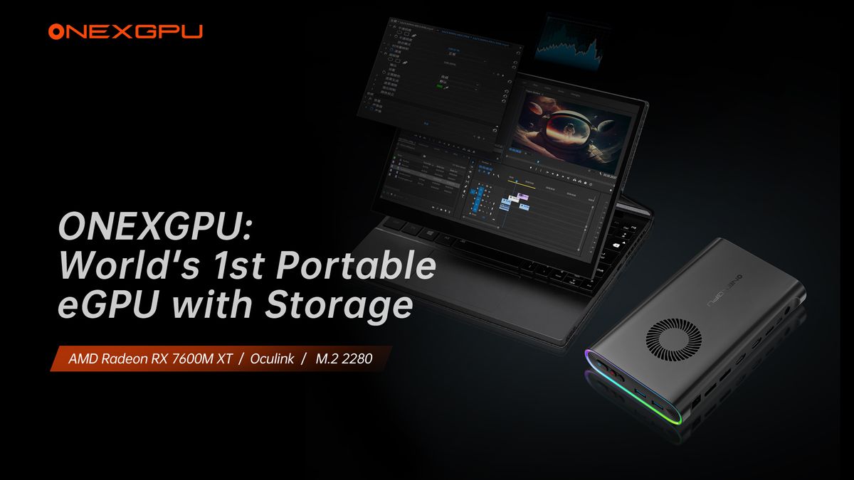 Promotional images for the OneXGPU project