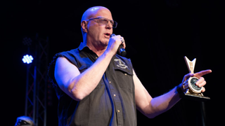Jay Jay French of Twisted Sister is inducted into the Metal Hall of Fame at the 6th Annual Metal Hall Of Fame Charity Gala at The Canyon on January 26, 2023 in Agoura Hills, California
