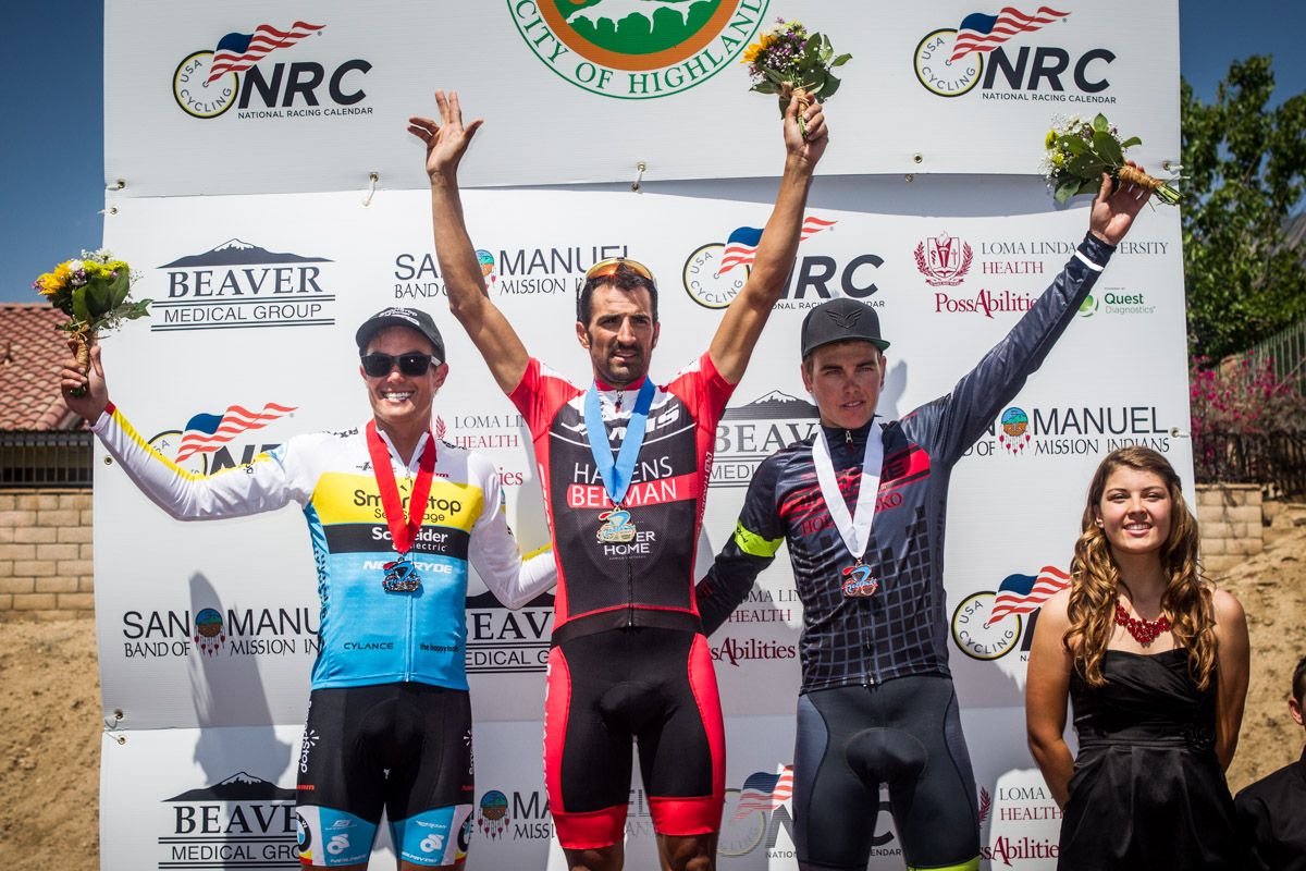 The top three for the men.