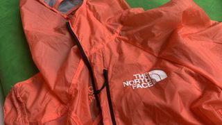 Logo on The North Face Women's Windstream Shell Jacket