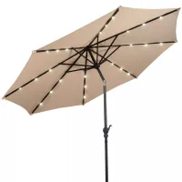 Costway 10ft Patio Solar Umbrella