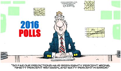 Political cartoon U.S. 2016 Polls