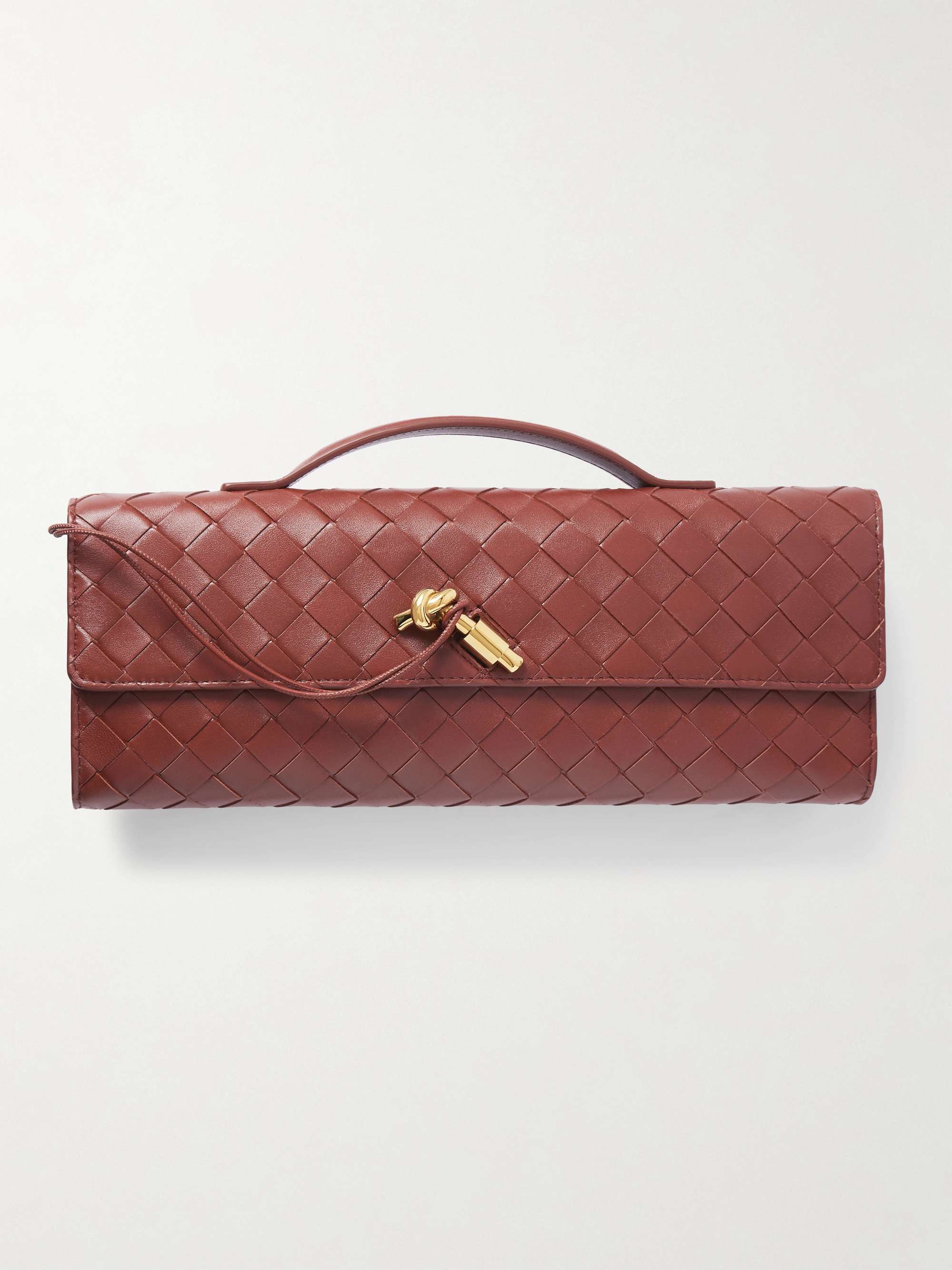 Andiamo Long Intrecciato Leather Clutch