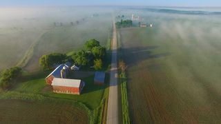 Rural farms in Wisconsin