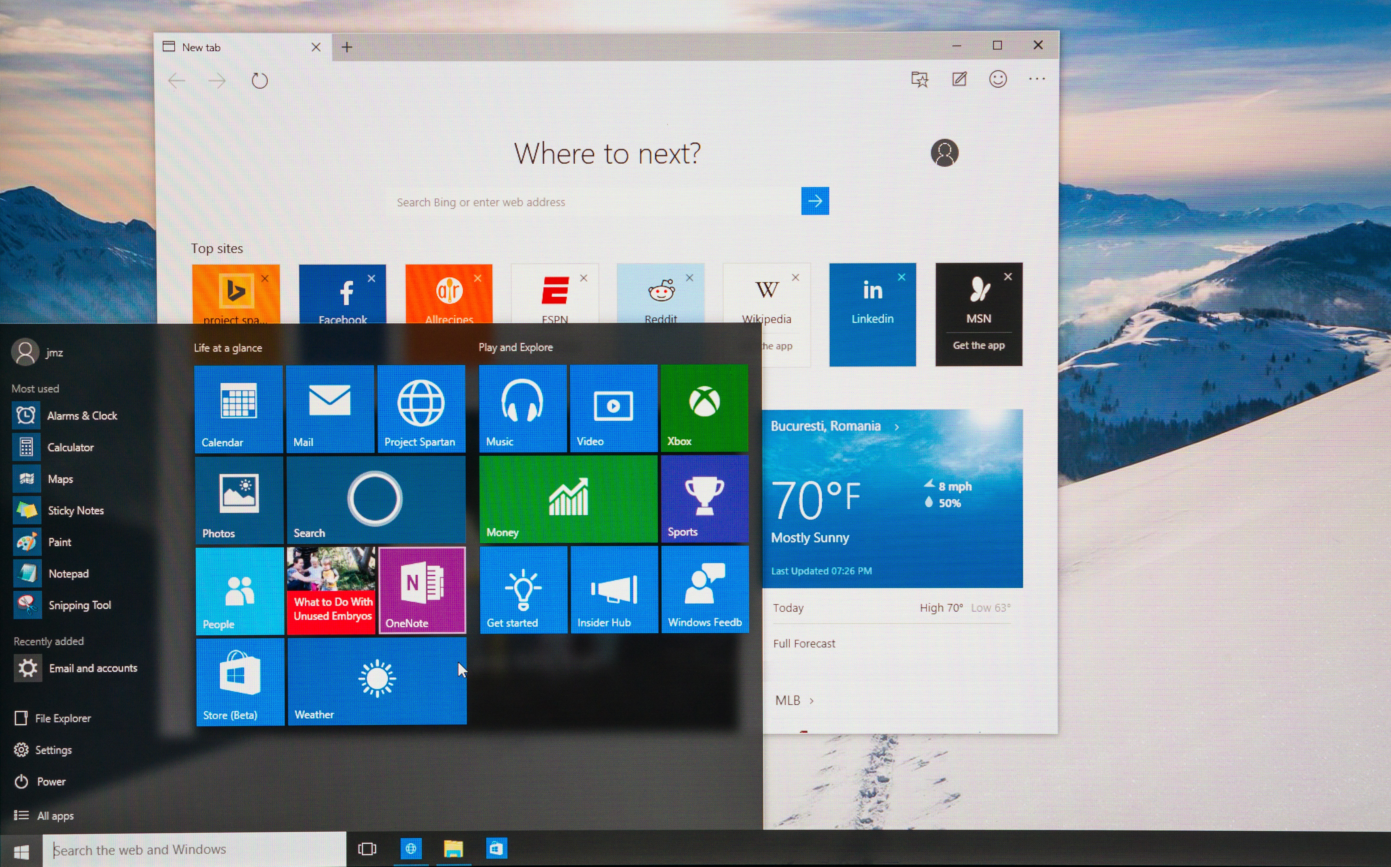 Windows 10 Desktop Concept Windows 10 Desktop Concept