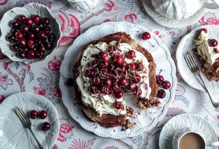 Brown-sugar Black Forest pavlova