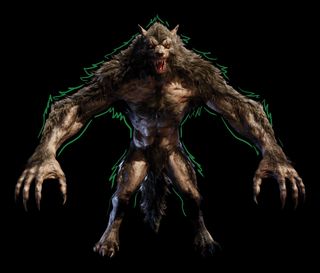 Finished 3D model of werewolf