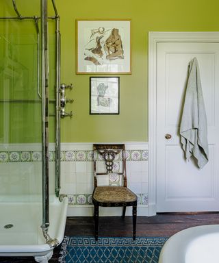 lime green bathroom