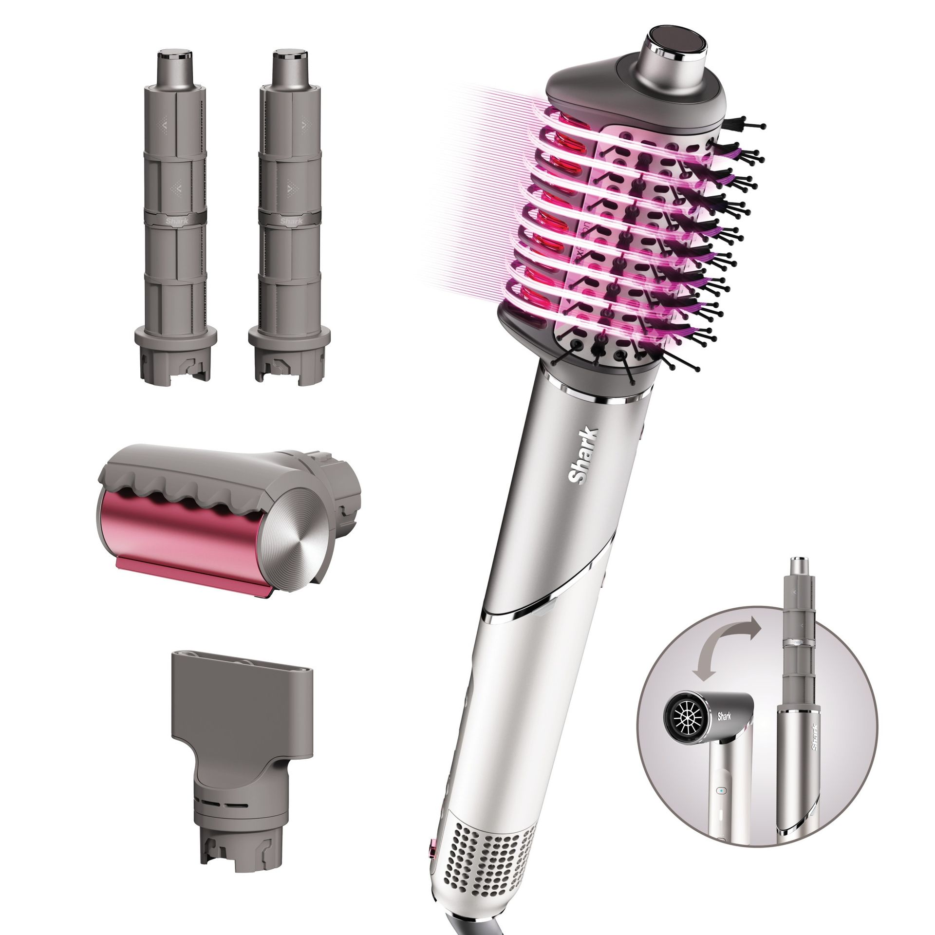 Shark Flexfusion Air & Ceramic Styling System, Metallic Mist Hd641