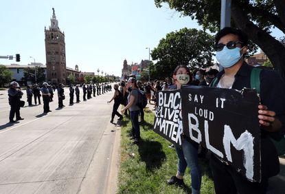Black Lives Matter supporters in Kansas City, Missouri.