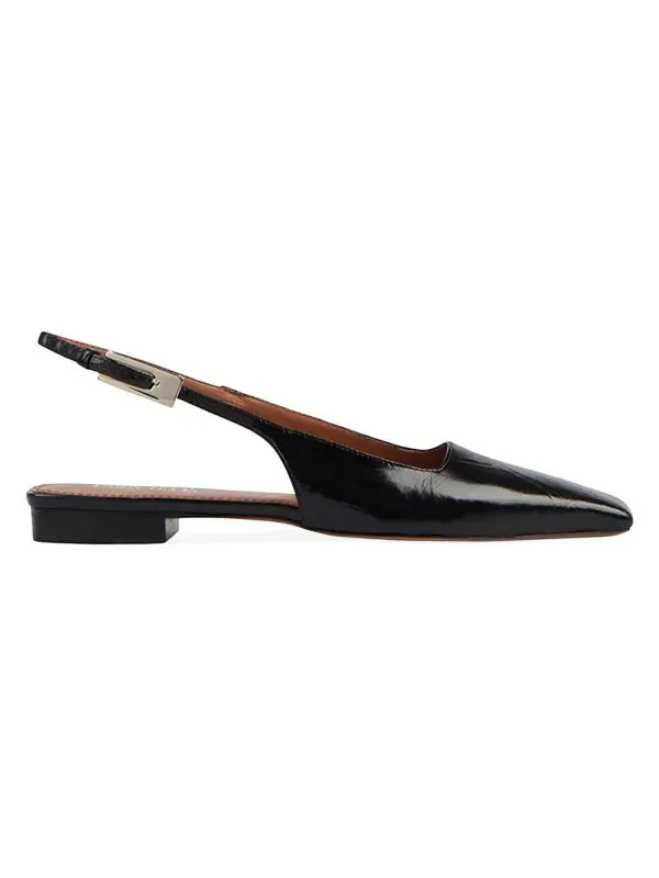 Paris Texas, Bettina Leather Slingback Flats