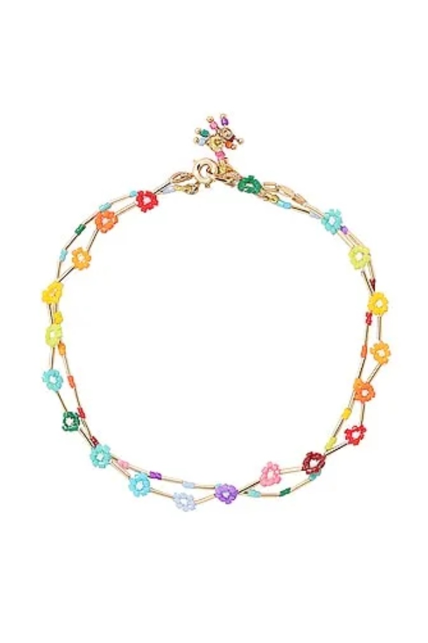Flower Patch Anklet Duo