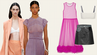 Clothing, Pink, Dress, Fashion, Purple, Fashion model, Day dress, Lilac, Violet, Cocktail dress,