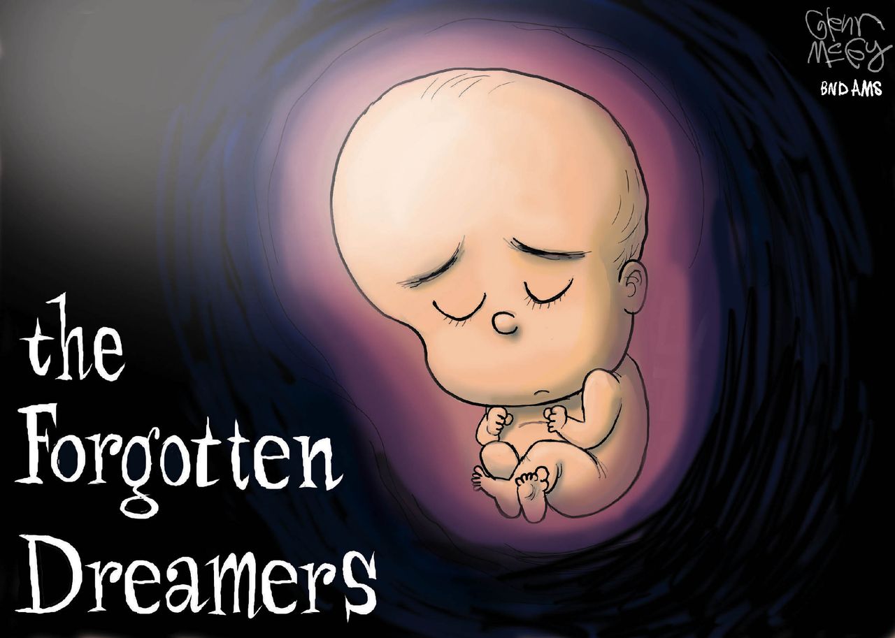 Political cartoon U.S. abortion Dreamers