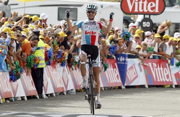 Jelle Vanendert (Omega Pharma Lotto) wins stage 14