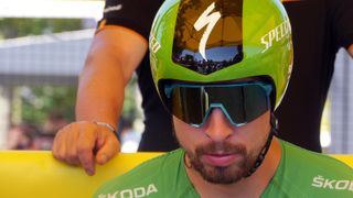 Peter Sagan has his own limited edition collection within the 100 Percent range, for stage 13's time trial, he chose the S3 sunglasses.