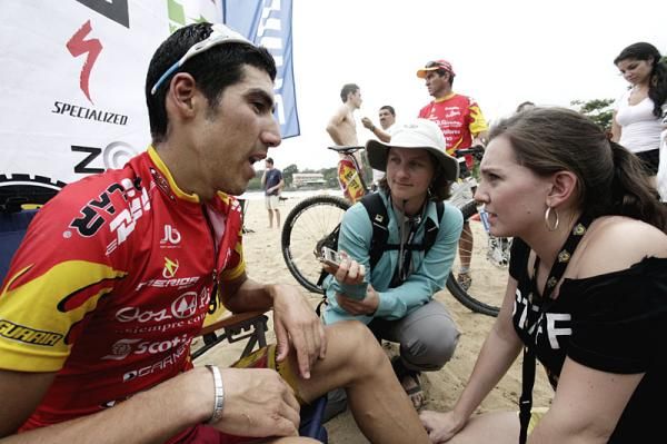 Paolo Montoya after the finish