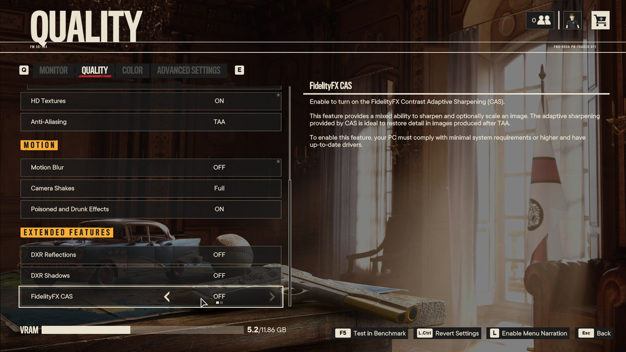 Far Cry 6 settings menu screenshots