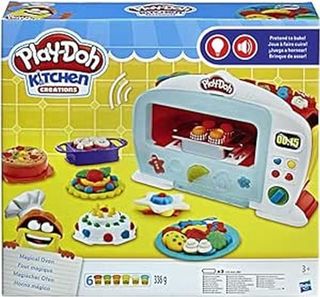Play-Doh Kitchen Creations Magical Oven Play Food Set for Kids 3 Years and Up With Lights, Sounds, and 6 Colors
