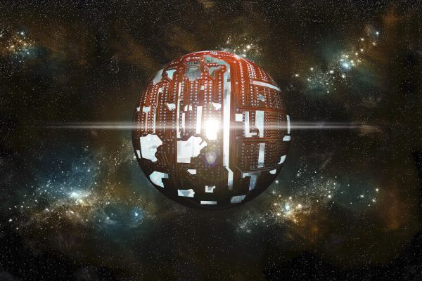 A conceptual illustration of a Dyson sphere